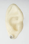 Parts of Four Stud Earrings Collection I Highly Handcrafted Natural Stone PS4-1935-4-PA+HER-PGCY 7mm Polished Sterling Silver+Crystal PPOF5